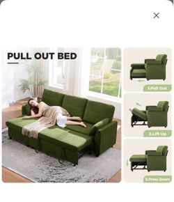 Couch with bed - Green