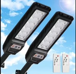 2 Pack, Solar LED Outdoor Street Lights