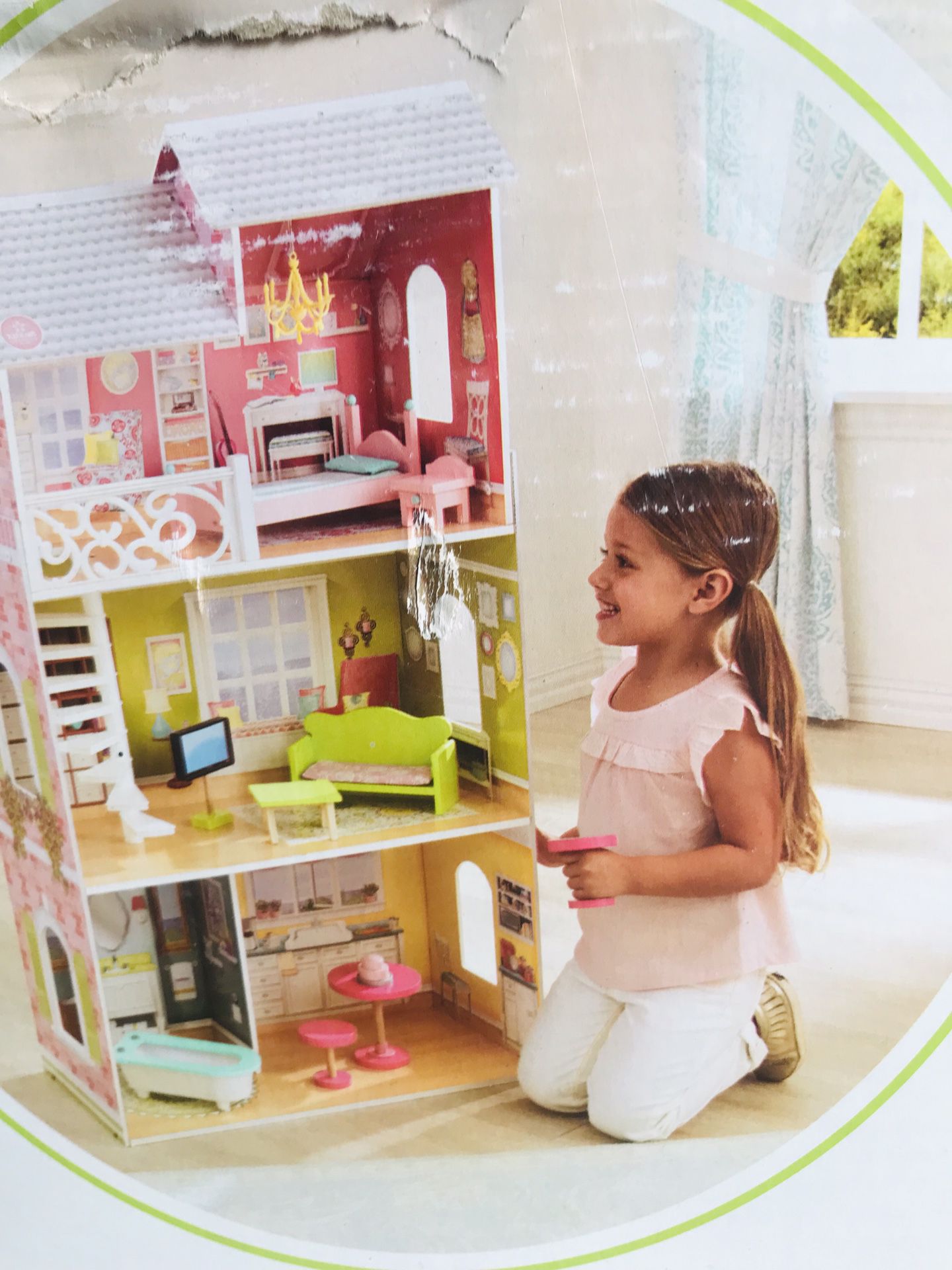 Kidkraft Aria Dollhouse Fits 12" Barbie Doll 11 PC Furniture Set