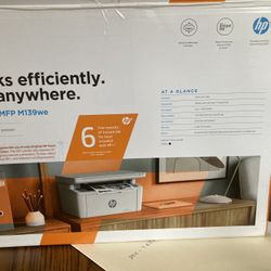 HP Black And White Laser Printer MFP M139 we