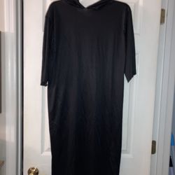 Adult Black Hooded Robe Halloween Costume 