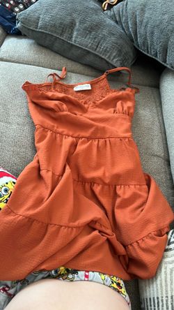 Dark orange dress