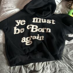 Cactus Plant Flea Market Ye Must Be Born Again Hoodie Size Small Black 