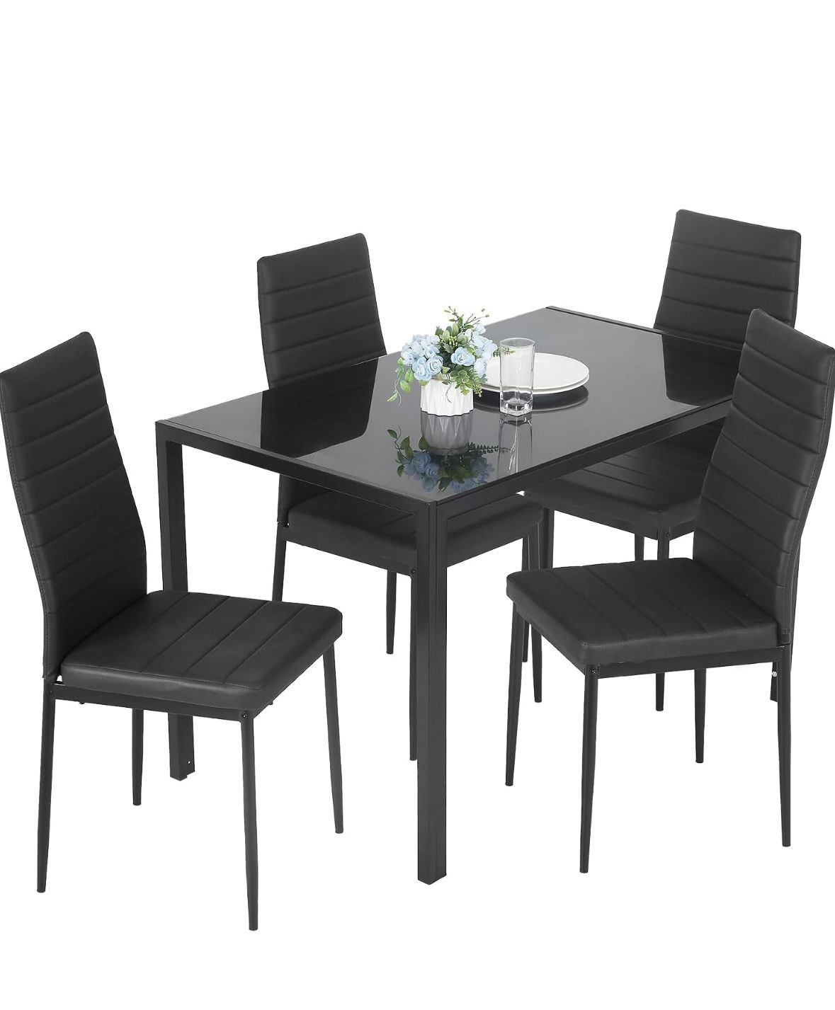 Black Glass Table