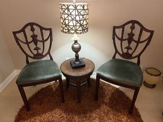 Vintage Chair Set with Side Table