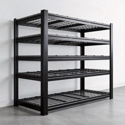 NEW 60" W Heavy Duty Metal Shelving Unit, Adjustable Shelves For Storage, Rust-Proof Shelving For Garage, Industrial, Warehouse, Basement & Workshop -