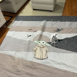 Pottery Barn - Grogu - Mandalorian - Star Wars - Full Complete Set - Quilt, Shams and Sheet Set