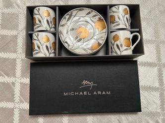 Michael Aram -Pomegranate Demitasse Cup & Saucer Set
