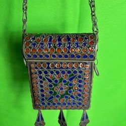 Moroccan Berber Enamel Quran Case Prayer Box
