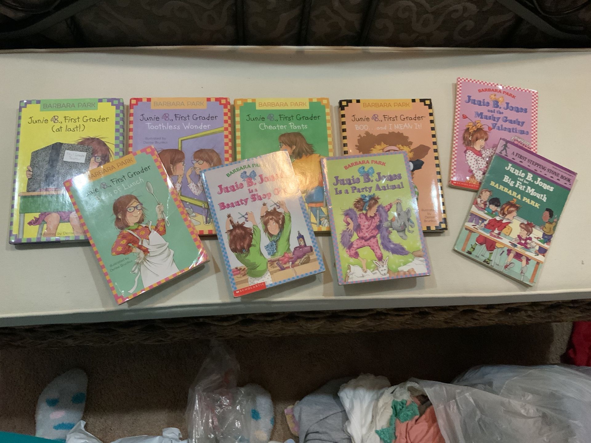 9 junie b Jones book collection 5 soft cover and 4 hard cover ********if listed it’s available *********