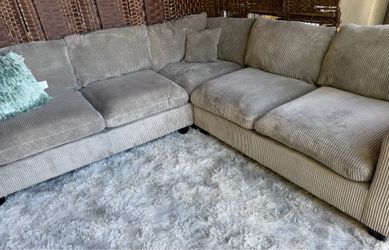 Sectional sofa GRAY ; smoke-free, pet-free, very clean, and very lightly used.