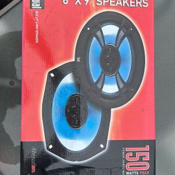 Dual, 4-way Speakers, 6” X 9”, SBX694, 150 Watts 