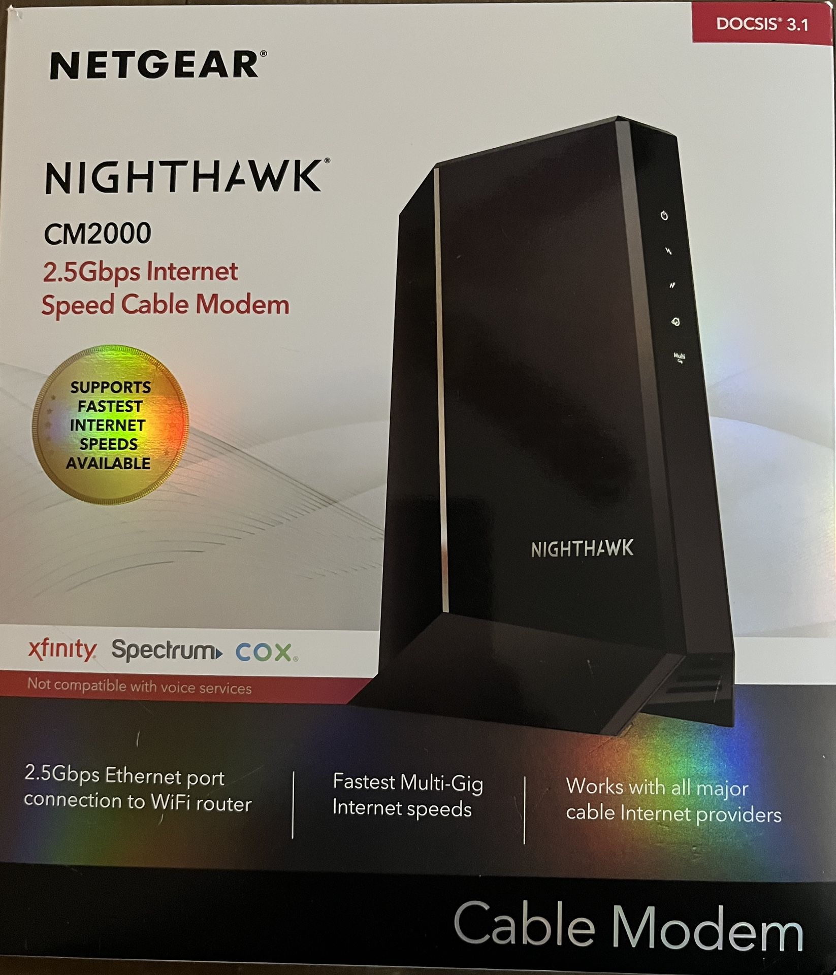 Fastest Cable Internet  Night Hawk CM2000