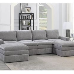 Gray Modular Sectional Sofa