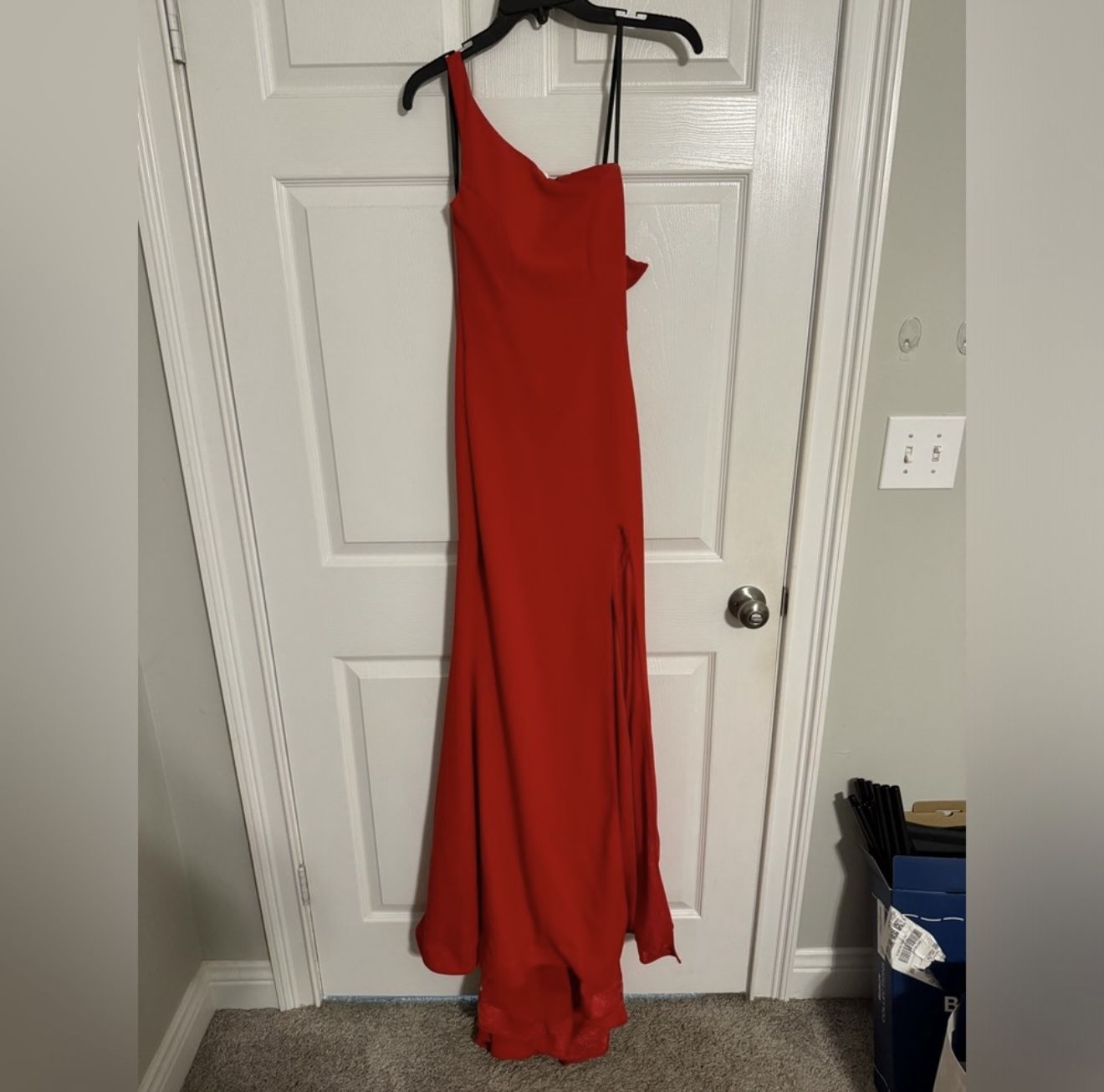{B. DARLIN} Red One Shoulder Prom Formal Dress