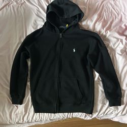 Polo Ralph Lauren Black Zip-Up Hoodie — Brand New