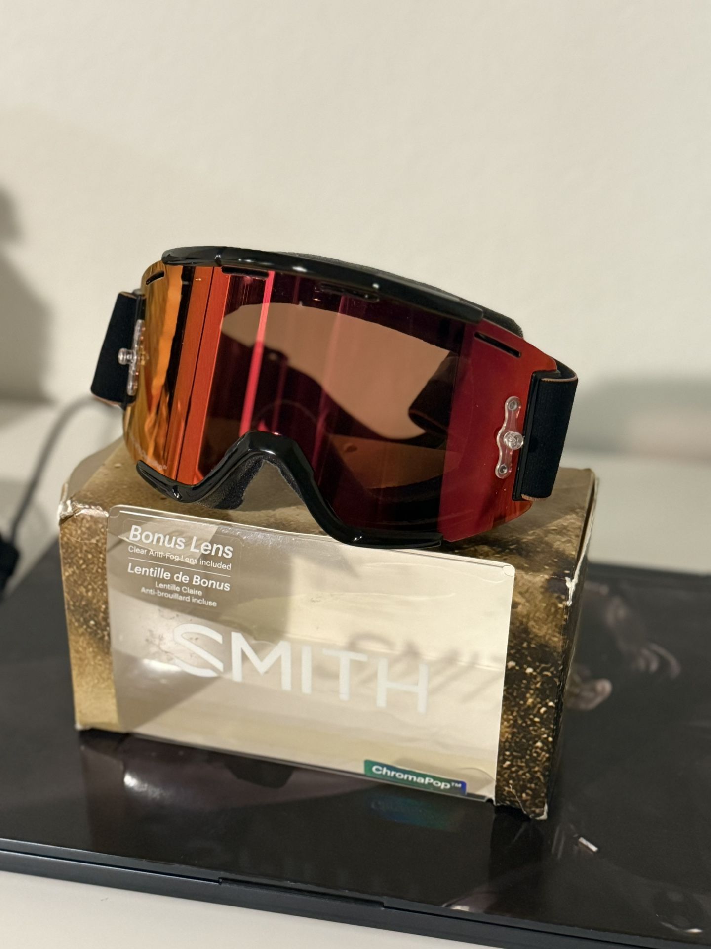 Smith Squad MTB Glasses - ChromaPop + Anti-Fog (RED)