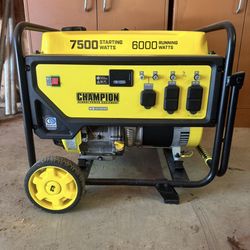 2021 Champion Generator Pull Start 7,500 Starting Watts 6,000 Running Watts