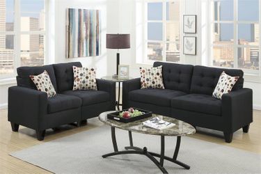 Sofa & Loveseat Set -Black Color