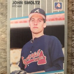 john smoltz rookie card fleer glossy