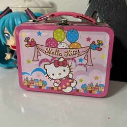 Small metal Hello Kitty tin box $5