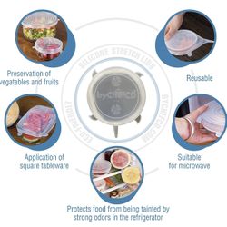Silicone Lids - Reusable Food Wrap/Flexible Reusable Lids perfect