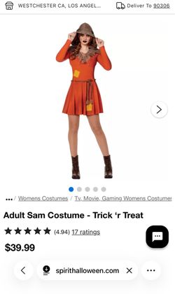 female adult sam costume - trick or treat