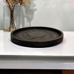 Gorgeous Decorative Leather Round Tray