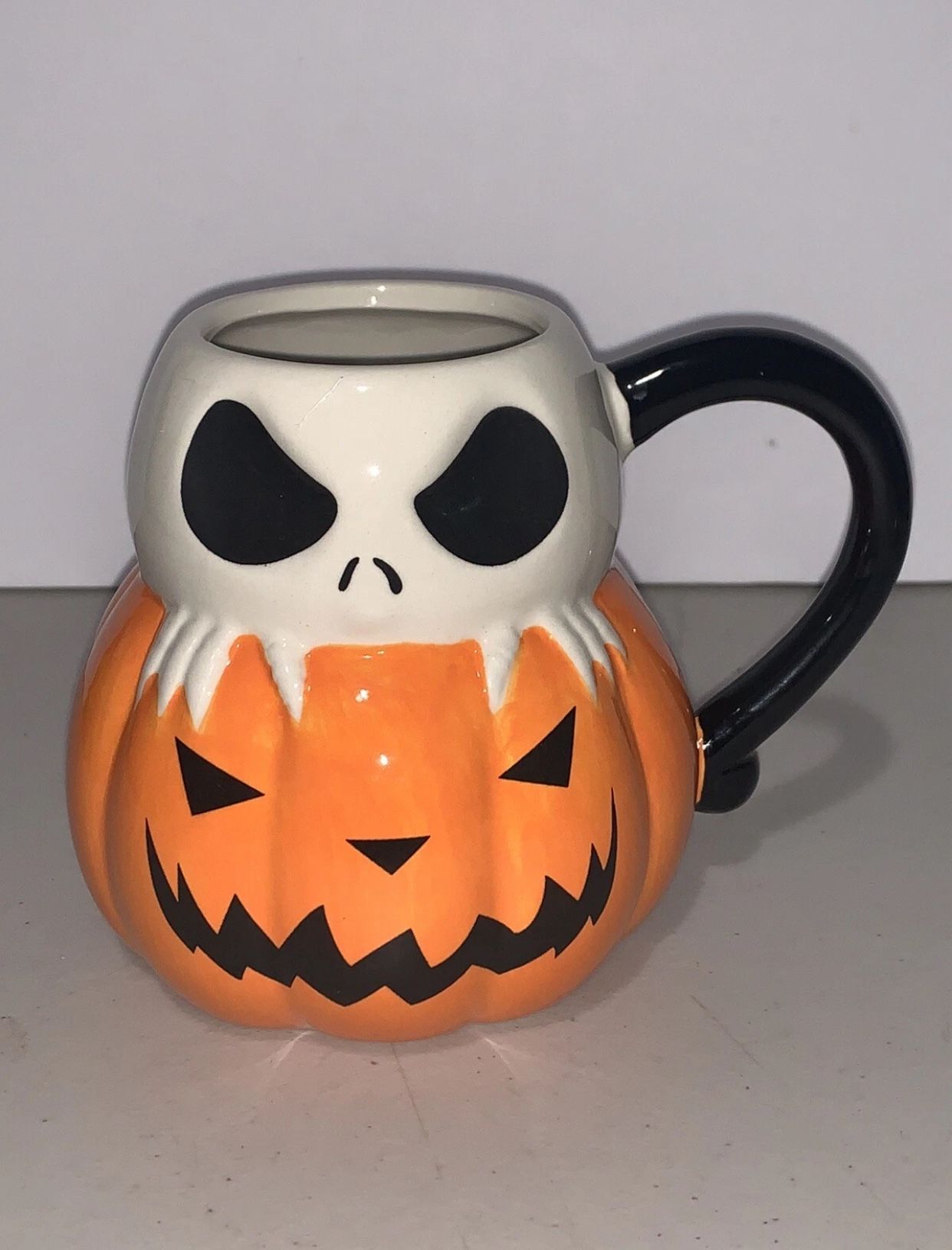 Disney Nightmare Before Christmas 20 Oz Jack Pumpkin Mug 3D HALLOWEEN NEW