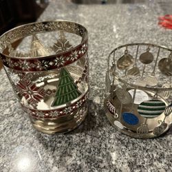 Christmas B&BW Candle Holder 