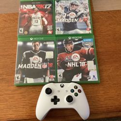 Xbox One Controller And 4 Games