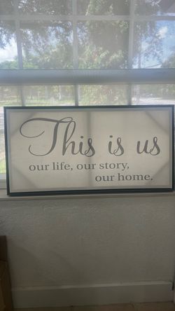 This Is Us Framed Wood Wall Sign