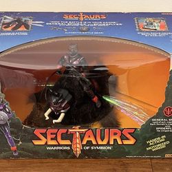 Vintage 1984 Sectaurs General SPIDRAX & Spider Flyer + Box