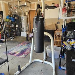 Punching Bag On A Stand.