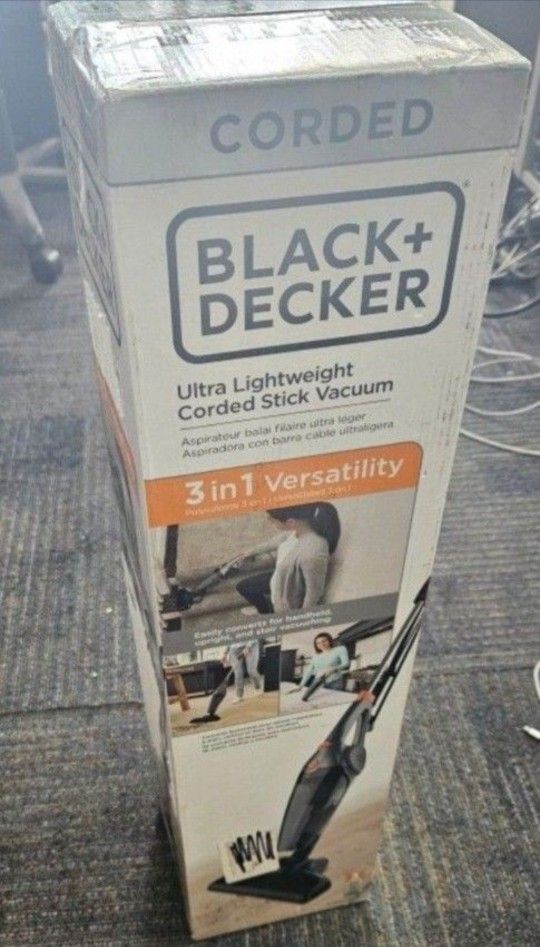 Black Decker Ultra Lighweight Corded Stick Vacuum