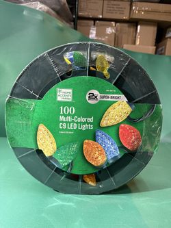 Home Accents Holiday 100 LED Multi Colored Faceted C9-Super Bright. 2x Brighter. OEM Part.