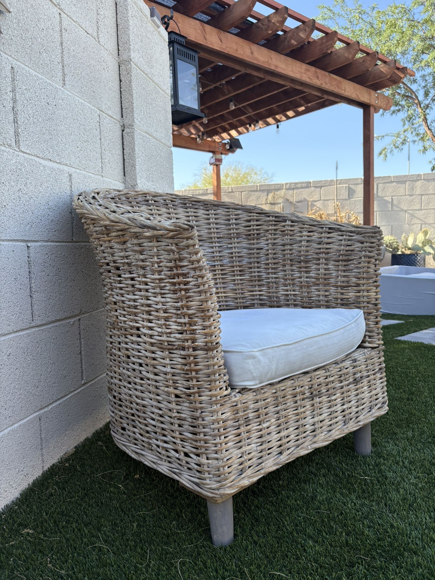 Real Wood Outdoor Wicker Chair