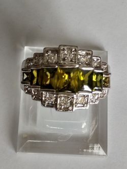 Paridot Green color Ring sz.10