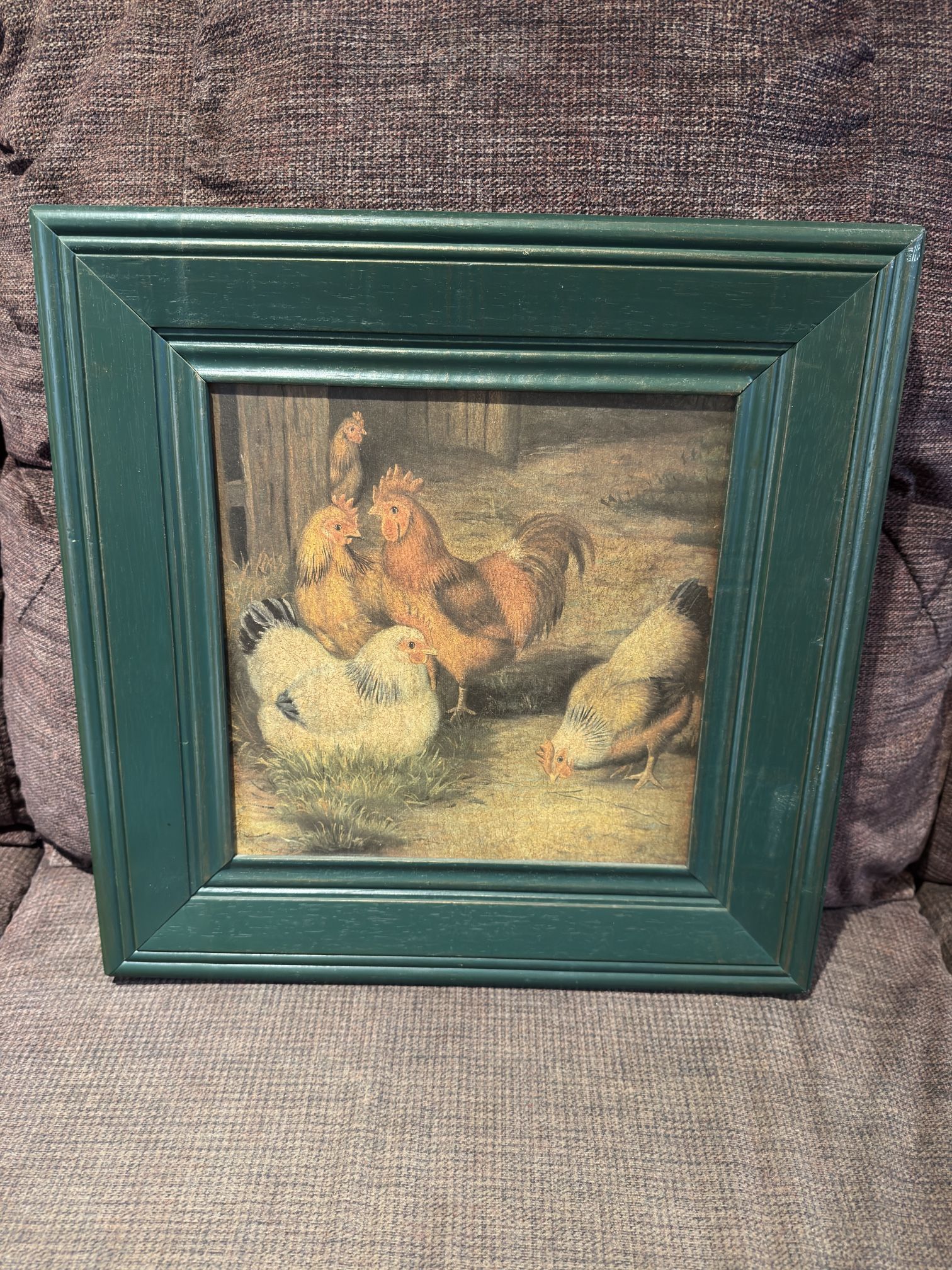 Country Framed Print Of Chickens