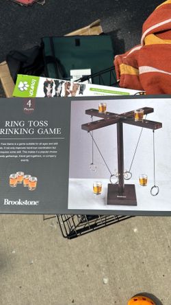 Ring toss drinking game