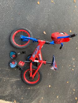Spider-Man training wheels bike