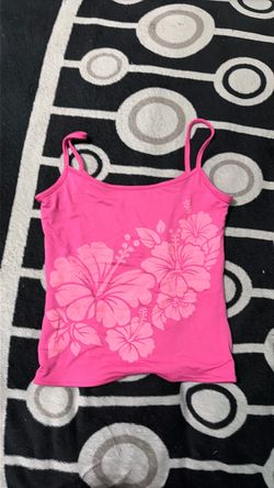 Pink tank top, floral