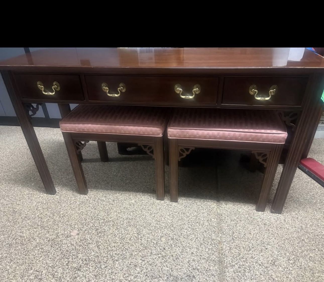 Allen  Ethan sofa table/console with stools