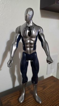 12" HASBRO MARVEL ARMORED SILVER SPIDER-MAN TITAN HERO SERIES ACTION FIGURE