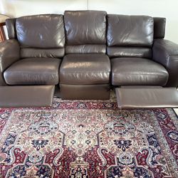 Natuzzi Leather Couch Recliner And Love Seat
