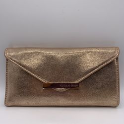 Victoria’s Secret Gold Shimmer Leopard Cosmetic Travel Make Up Brush. Set Of 5 Brushes