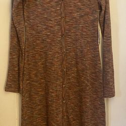 Known Supply Lorelei Multi Color Knit Button Down Dress