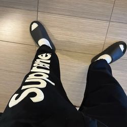 Supreme Black Sweatpants (Logo) 🔥 Clean