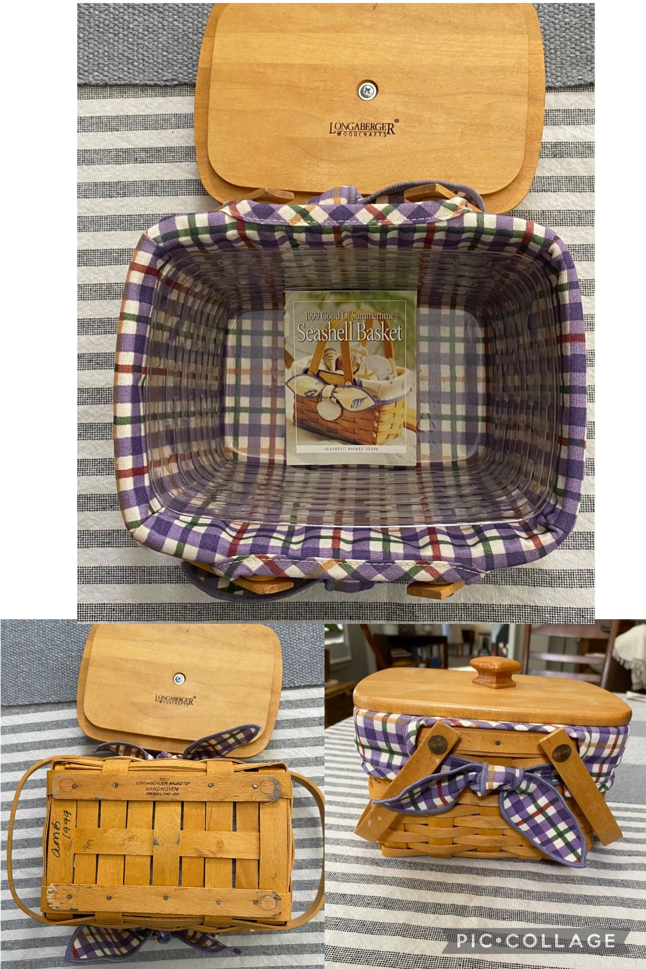 Longaberger 1999 Seashell Basket