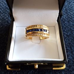 Gold 14k Deep Gold Plated Diamond Ring